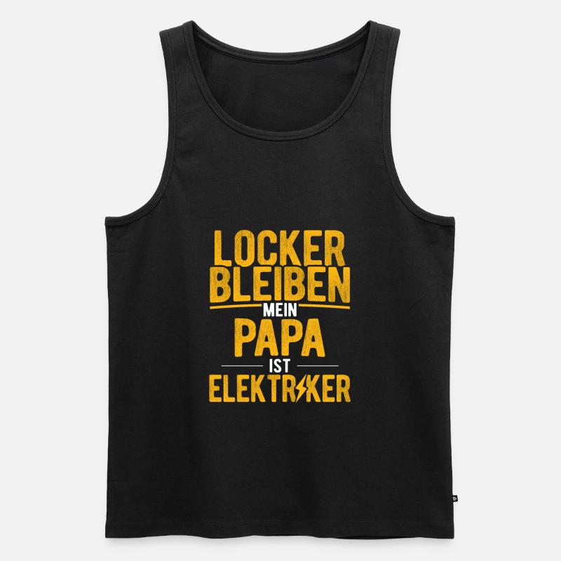 Elektriker Strom Elektrik - Männer Premium Bio Tank Top - Schwarz