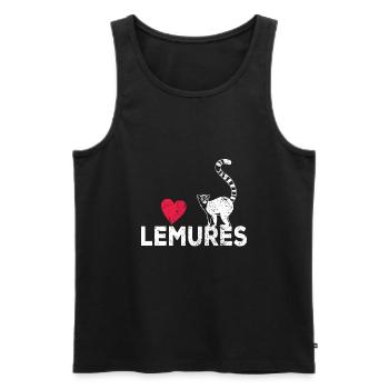 Lémurien - Débardeur bio Premium Homme - noir - Devant - Michal (187cm)
