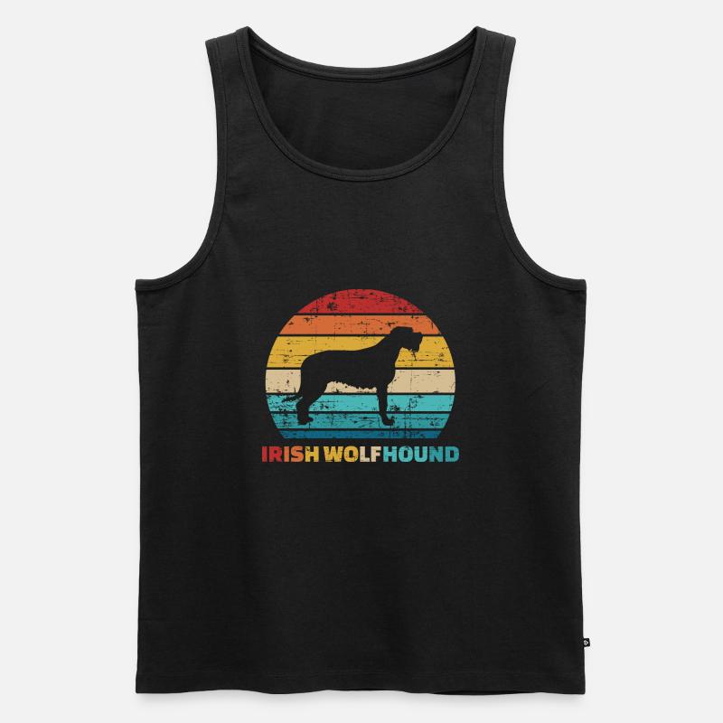 Irischer Wolfshund - Männer Premium Bio Tank Top - Schwarz
