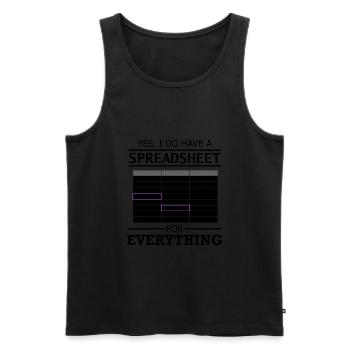 Spreadsheet Lustiges Sprichwort Statistiker - Männer Premium Bio Tank Top - Schwarz - Vorne - Michal (187cm)