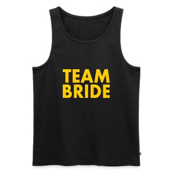 Team bride - Débardeur bio Premium Homme - noir - Devant - Michal (187cm)