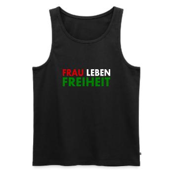 La liberté de vie des femmes - Débardeur bio Premium Homme - noir - Devant - Michal (187cm)