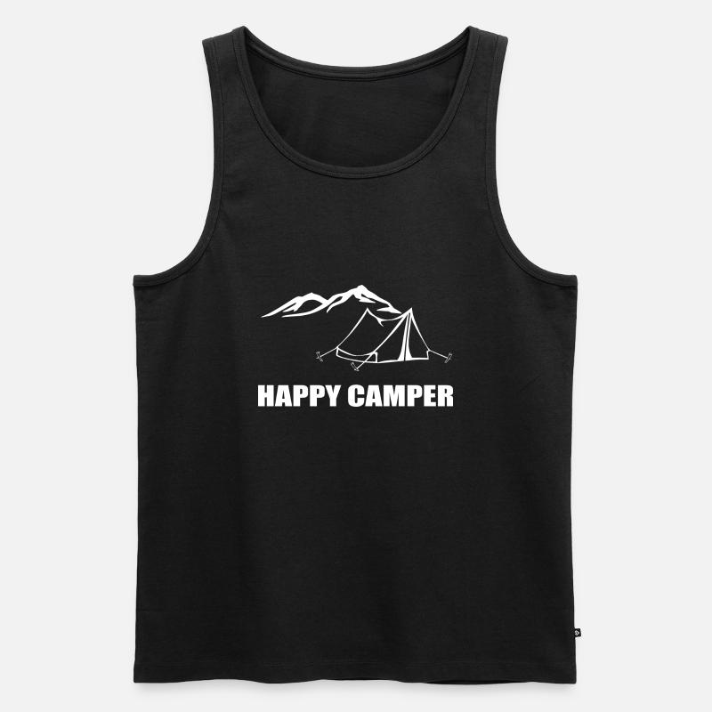 camping - Männer Premium Bio Tank Top - Schwarz
