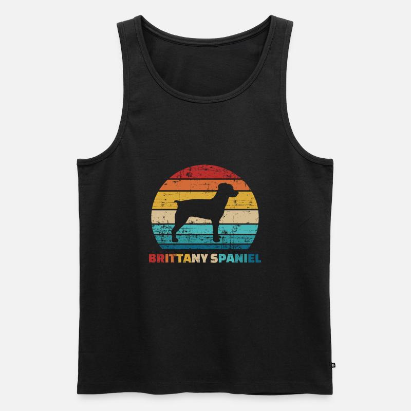 Brittany Spaniel - Männer Premium Bio Tank Top - Schwarz