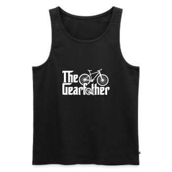 The Gearfather - Lustiges Radfahren - Männer Premium Bio Tank Top - Schwarz - Vorne - AI Model Male 178 light (178cm)