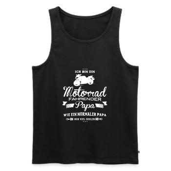 Motorrad Papa Biker Papa Geschenk - Männer Premium Bio Tank Top - Schwarz - Vorne - AI Model Male 178 light (178cm)