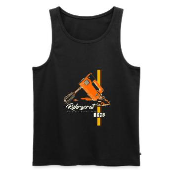 RG28 - Kultmixer der DDR - Retro Ostalgie - Männer Premium Bio Tank Top - Schwarz - Vorne - AI Model Male 178 light (178cm)