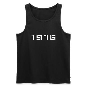 Geburtsjahr Geburtstag Born In - Made in 1976 - Männer Premium Bio Tank Top - Schwarz - Vorne - Michal (187cm)