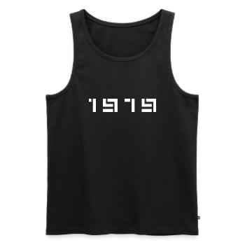 Année de naissance Anniversaire Né en - Fabriqué en 1979 - Débardeur bio Premium Homme - noir - Devant - Michal (187cm)