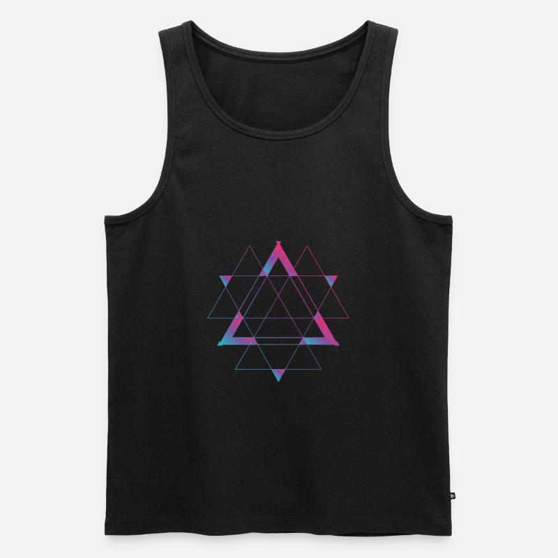 Abstrakte Goa Psytrance Muster - Männer Premium Bio Tank Top - Schwarz