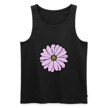 Flower pastel flower flowers pastel flowers lilac - Men's Premium Organic Tank Top - black - Front - AI Model Male 178 light (178cm)