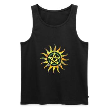 pentagram in sun e 258 - Men's Premium Organic Tank Top - black - Front - Michal (187cm)