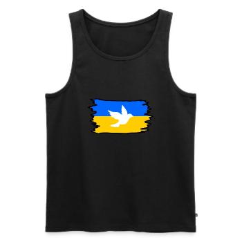 Ukraine - Débardeur bio Premium Homme - noir - Devant - AI Model Male 178 light (178cm)