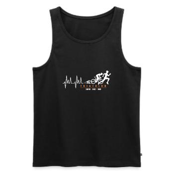 Triathlon Triathlet Sport Triathlon - Männer Premium Bio Tank Top - Schwarz - Vorne - AI Model Male 178 light (178cm)