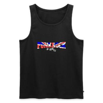 Punkrock England - Männer Premium Bio Tank Top - Schwarz - Vorne - AI Model Male 178 light (178cm)