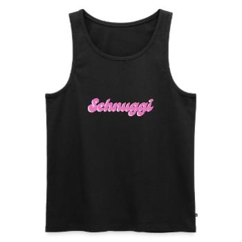Schnuggi in pink - Men's Premium Organic Tank Top - black - Front - Michal (187cm)