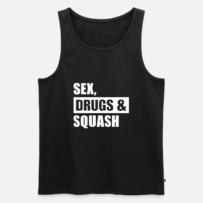 Squash - Männer Premium Bio Tank Top - Schwarz
