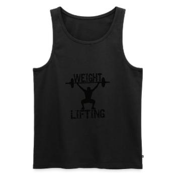 Gewichtheben - Männer Premium Bio Tank Top - Schwarz - Vorne - Michal (187cm)