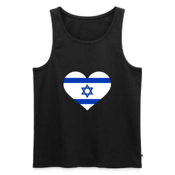 Israel - Männer Premium Bio Tank Top - Schwarz - Vorne - AI Model Male 178 light (178cm)