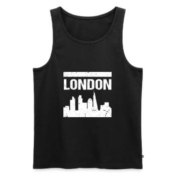 Skyline de Londres - Débardeur bio Premium Homme - noir - Devant - Michal (187cm)