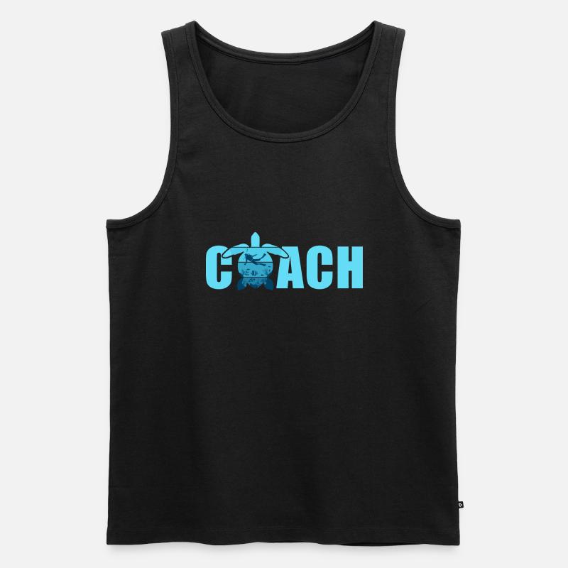 Tauchen Tauchen Trainer - Männer Premium Bio Tank Top - Schwarz