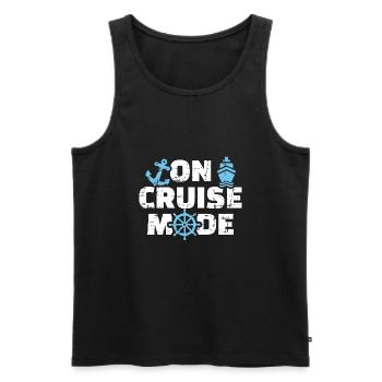 Kreuzfahrt - Männer Premium Bio Tank Top - Schwarz - Vorne - Michal (187cm)