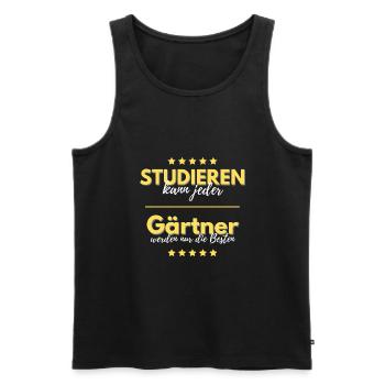 studieren kann jeder gärtner besten geschenk - Männer Premium Bio Tank Top - Schwarz - Vorne - Michal (187cm)