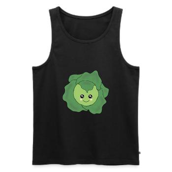 Salat Gemüse Kostüm Fasching Karneval Partnershirt - Männer Premium Bio Tank Top - Schwarz - Vorne - Michal (187cm)