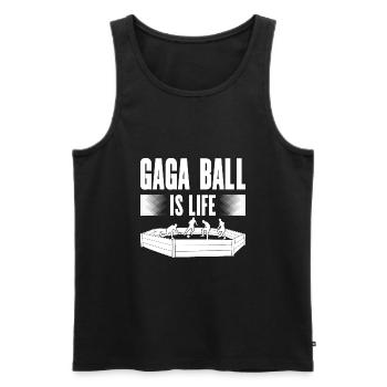 Gaga Ball Dodgeball Gagaball Player Gaga Ball - Men's Premium Organic Tank Top - black - Front - Michal (187cm)