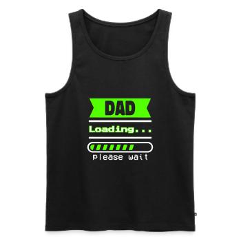 Cadeau Fête des Pères – Papa charge... - Débardeur bio Premium Homme - noir - Devant - Michal (187cm)