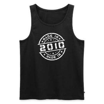 Birth Year Birthday Born In - Made in 2010 - Men's Premium Organic Tank Top - black - Front - AI Model Male 178 light (178cm)