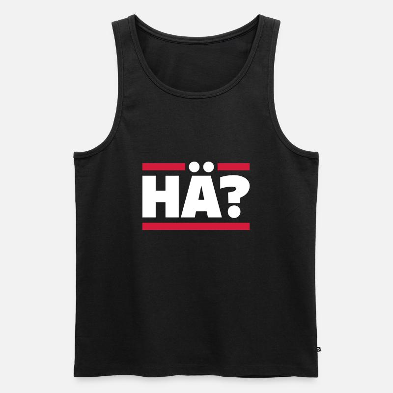 HÄ? - Männer Premium Bio Tank Top - Schwarz