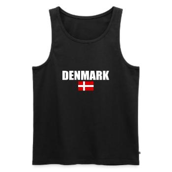 Denmark - Men's Premium Organic Tank Top - black - Front - AI Model Male 178 light (178cm)