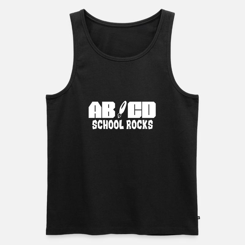 Enseignant ABCD School Rocks - Débardeur bio Premium Homme - noir