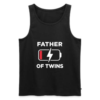 Vater von Zwillingen - Männer Premium Bio Tank Top - Schwarz - Vorne - Michal (187cm)