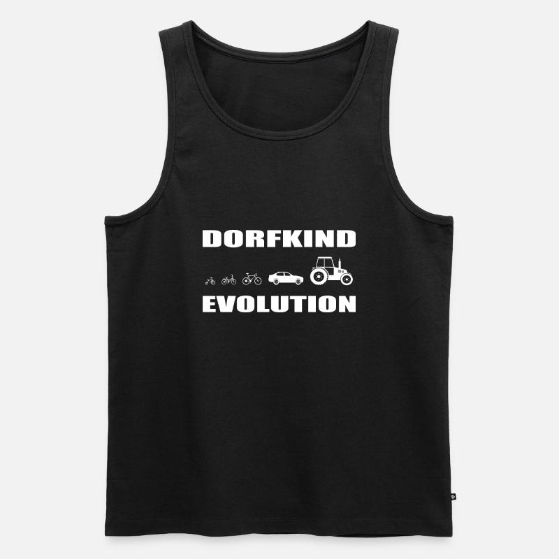Dorfkind - Männer Premium Bio Tank Top - Schwarz