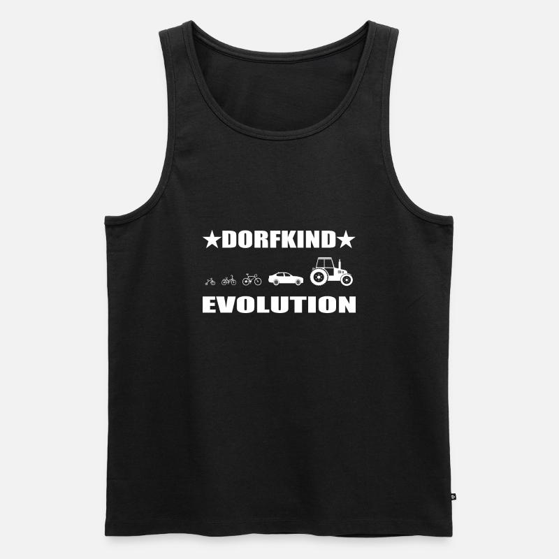 Dorfkind - Männer Premium Bio Tank Top - Schwarz