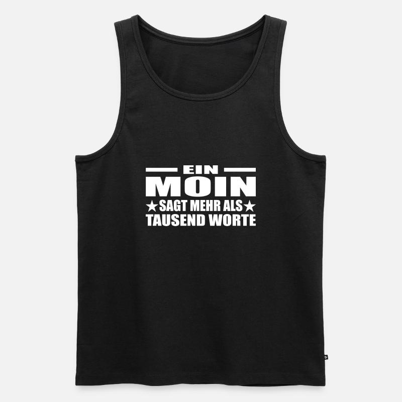 Moin - Männer Premium Bio Tank Top - Schwarz