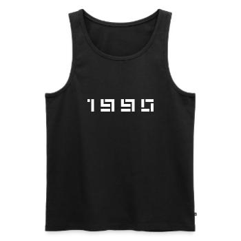 Geburtsjahr Geburtstag Born In - Made in 1990 - Männer Premium Bio Tank Top - Schwarz - Vorne - Michal (187cm)