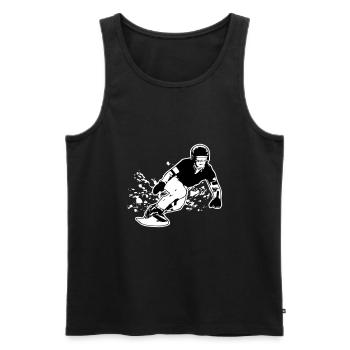 Snowboarder - Snowboard - Snowboard - Débardeur bio Premium Homme - noir - Devant - AI Model Male 178 light (178cm)