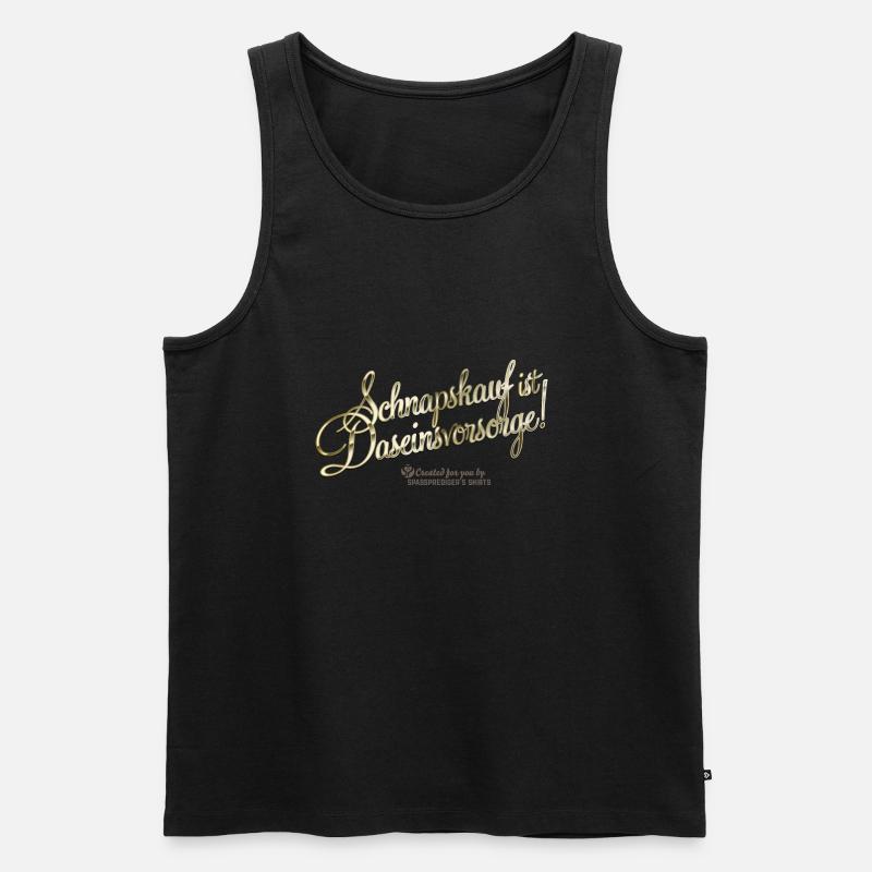Spruch Schnapskauf - Männer Premium Bio Tank Top - Schwarz