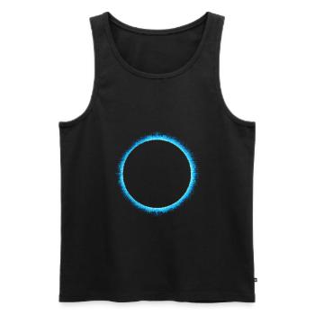 Blue Eclipse - Männer Premium Bio Tank Top - Schwarz - Vorne - AI Model Male 178 light (178cm)