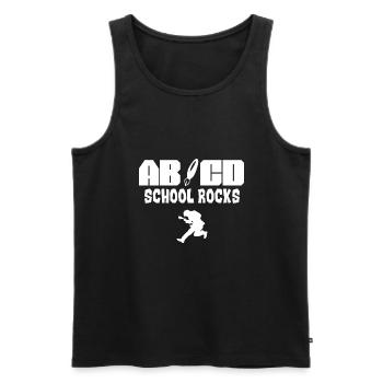 School Student Teacher ABCD School Rocks - Men's Premium Organic Tank Top - black - Front - AI Model Male 178 light (178cm)