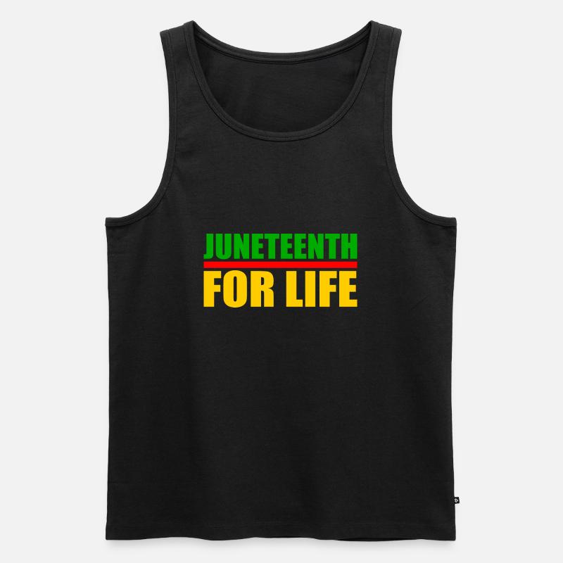 juneteenth - Männer Premium Bio Tank Top - Schwarz