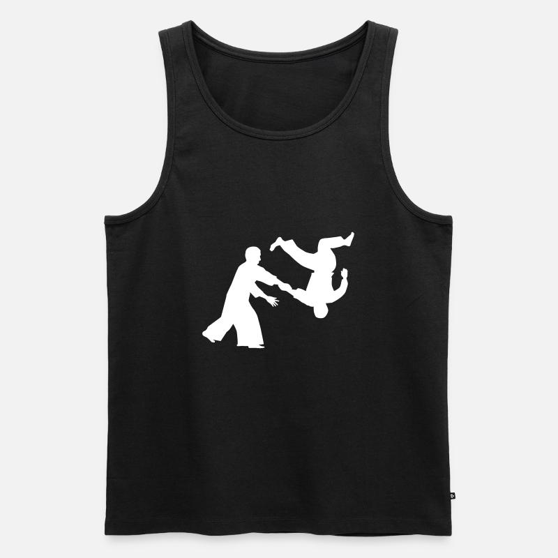 Aikido - Männer Premium Bio Tank Top - Schwarz