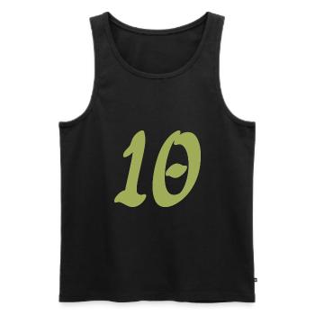 10 - Men's Premium Organic Tank Top - black - Front - Michal (187cm)