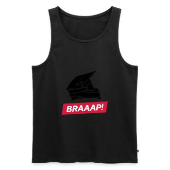 braaap! Dirt Bike Motocross Eat my dust - Männer Premium Bio Tank Top - Schwarz - Vorne - AI Model Male 178 light (178cm)