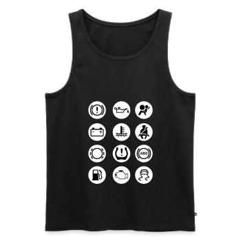 Indicator lights car circles pattern - Men's Premium Organic Tank Top - black - Front - AI Model Male 178 light (178cm)