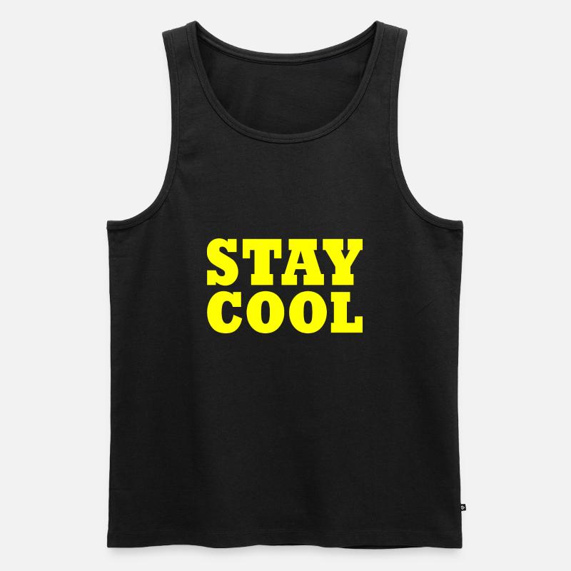 Stay cool - Männer Premium Bio Tank Top - Schwarz