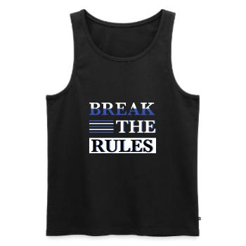 Lustige Sprüche oder einen coolen Spruch - Männer Premium Bio Tank Top - Schwarz - Vorne - Michal (187cm)